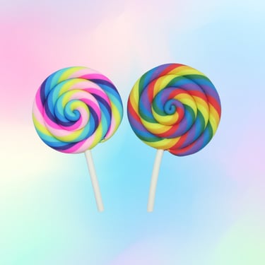 Lollipop Hair Clip Rainbow Kawaii Candy Barrette 