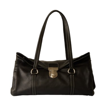 Prada Black Buckle Shoulder Bag