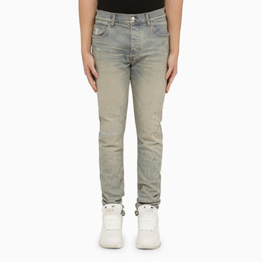 Amiri Antique Indigo Distressed Skinny Jeans Men