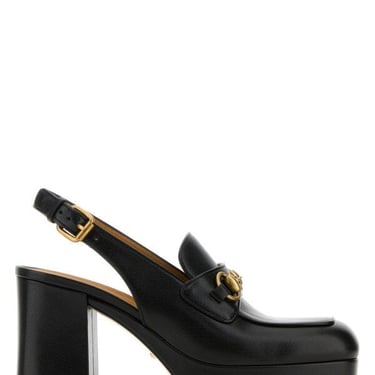 Gucci Woman Black Leather Pumps