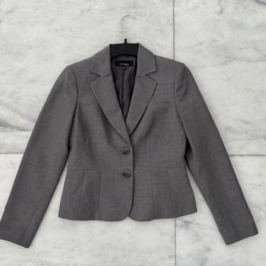 90s Vintage Jones Wear Blazer Gray Notch Collar 2 Button Women’s 4 Career 