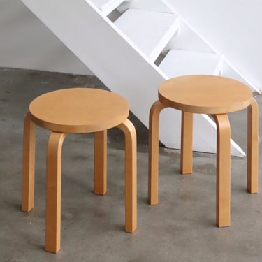 Artek "E60" Stools By Alvar Aalto- Pair