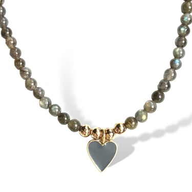 Labradorite Heart Necklace