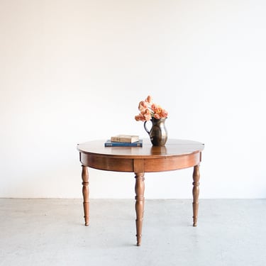 Walnut Demilune Table