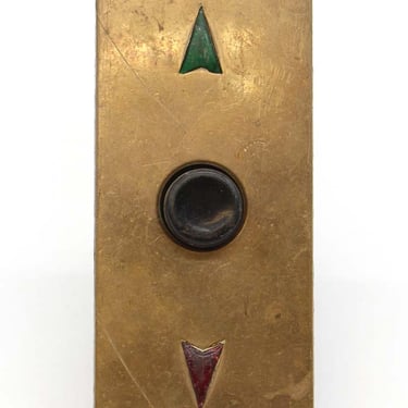 Vintage Brass Elevator Indicator Plate