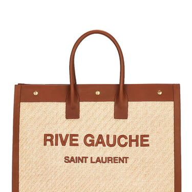Saint Laurent Women Rive Gauche Raffia Tote Bag