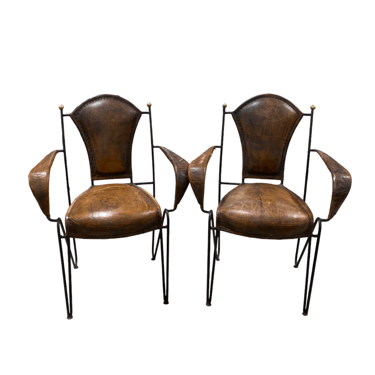 French Art Deco Chairs, Pair