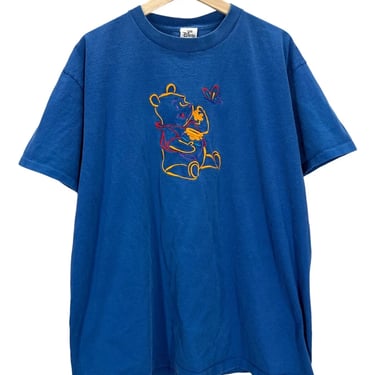Vintage 90's Winnie The Pooh Disney Embroidered Single Stitch T-Shirt XL