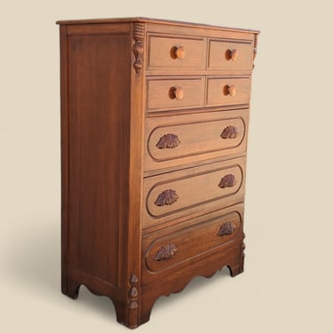 Tallboy Dresser, Vintage, Solid Walnut, Early American, Traditional, Chippendale, Abernathy Furniture Co. 