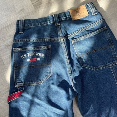 Vintage Dark Wash US Polo Assn Denim Cargo Jeans