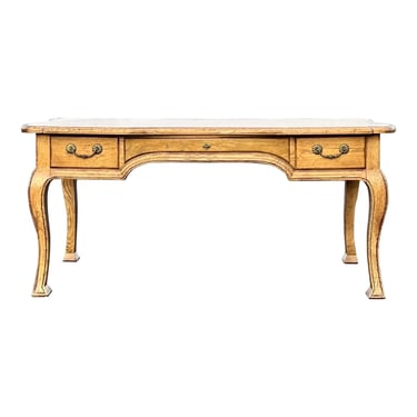 Baker Furniture Bleached Oak French Writing Desk 