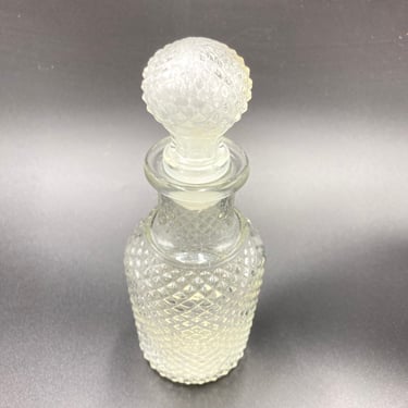 Vintage Avon Bottle Flovour Fresh Clear Diamond Perfume Bottle, Apothecary, Decanter, Bottle Stop Top, Label Intact, Bedroom Bathroom Decor 