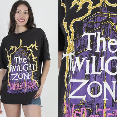 Vintage Disney Twilight Zone T-Shirt, 90s Tower Of Terror Disneyland Tee, Mens Womens Single Stitch USA - Size XL 