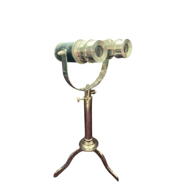 Antique Style Marine Table Top Standing Telescope Binocular With Tripod 