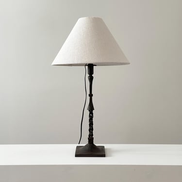 1920s – Forged iron Arts and Crafts period table lamp 