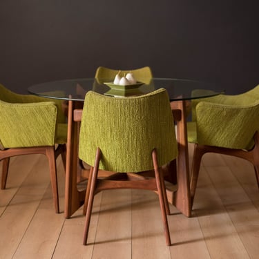 Vintage Set of Four Walnut Dining Chairs by Adrian Pearsall for Craft Associates 