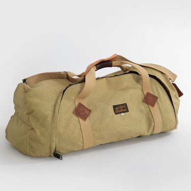 Eddie Bauer canvas + leather duffle bag XL 