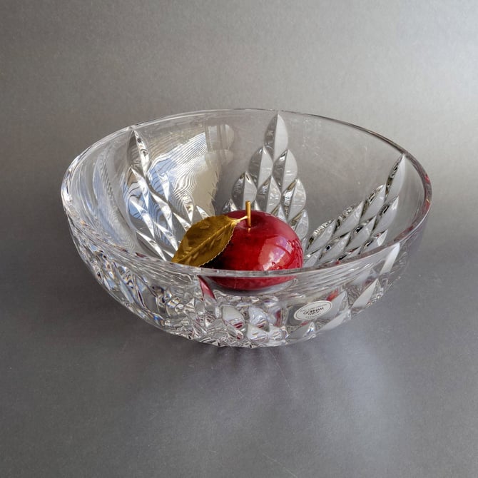 Crystal bowl GORHAM Lead crystal candy dish Centerpiece fruit vase Made in Germany 