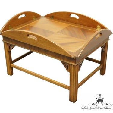 LANE FURNITURE Banded Bookmatched Mahogany Traditional Accent Butler's Coffee Table 988-30 