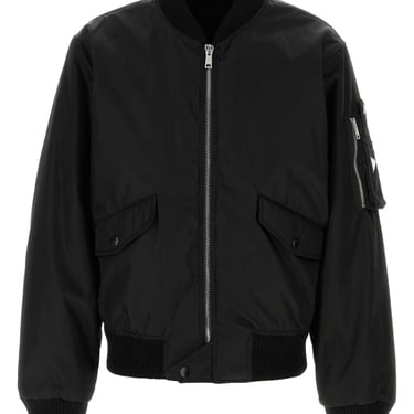 Prada Men Black Re-Nylon Bomber Jacket