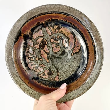 Mid Century Vintage California Studio Art Pottery  Earthy Bowl Signed CH ‘73 MCM