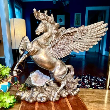 Pegasus Figurine Top Collection Cast Bronze Figure Horse w Wings Flying Horse Fantasy 