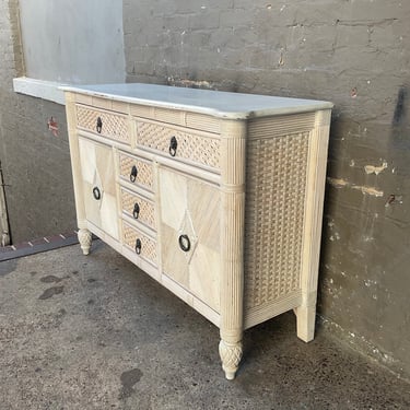 Vintage Rattan Dresser
