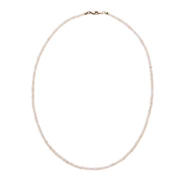 Tiny Beaded White Opal Necklace — Charm + Chain Trunk Show