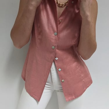 Vintage Rose Linen Top