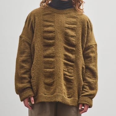 Black Crane Waterfall Sweater, Dark Olive