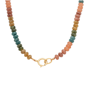 Multi-Shaded Quartz Gemstone Necklace