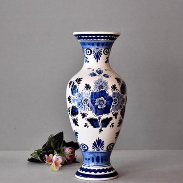 Vintage Delft Porcelain Vases  Porcelain Home Decor Table Decor Blue Porcelain Vase 