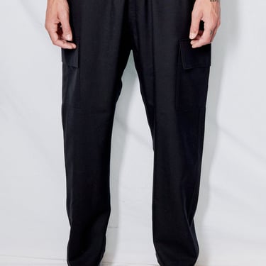 Black Suiting Easy Cargo Pant