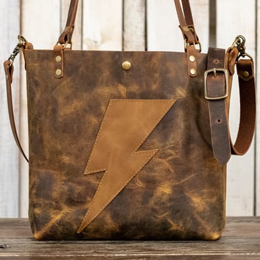 Weekly Limited-Run Bags | Leather tote | Made in USA | The Stardust Bolt Bag in Rustic 