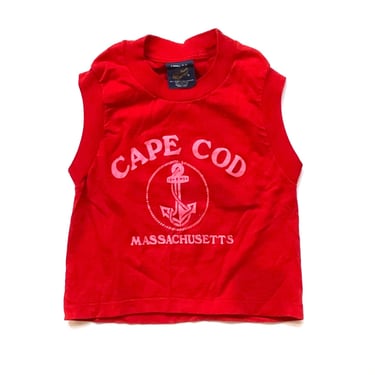 1980’s KIDS Cape Cod, Mass Graphic Muscle T-Shirt Sz XS 