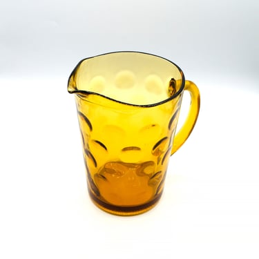 Vintage Marigold/Amber Glass Pitcher 