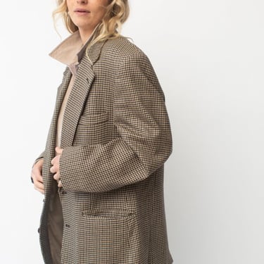 Brown Houndstooth Blazer