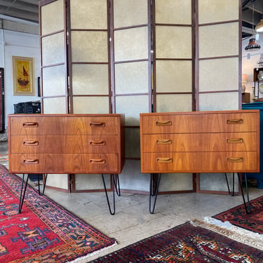 Mid Century Teak Cabinets on Hairpin Legs by GPlan