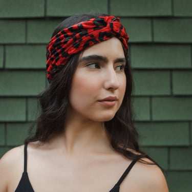 Vanya Rouge Leopard Twist Headband 
