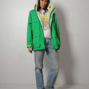 1980's Woolrich Kelly Green Parka