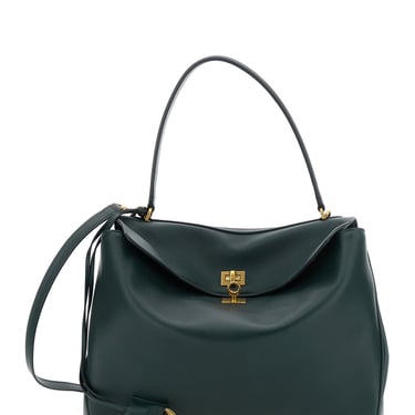 Balenciaga Women 'Medium Rodeo' Green Handbag With Detachable Key Holder In Smooth Leather Woman