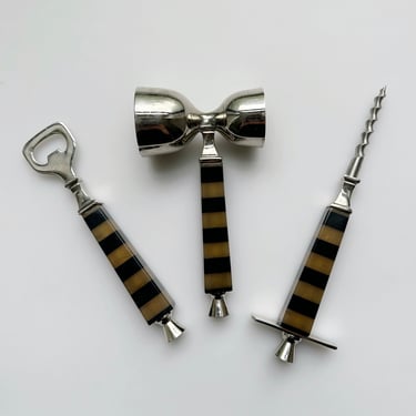 MODERNIST STRIPED RESIN BAR SET