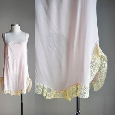 1920s Pink Step In with Lace Shorts 