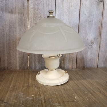 Vintage Frosted Glass Semi-Flush Lighting Fixture