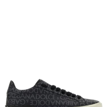 Dolce &amp; Gabbana Man Printed Canvas Portofino Sneakers