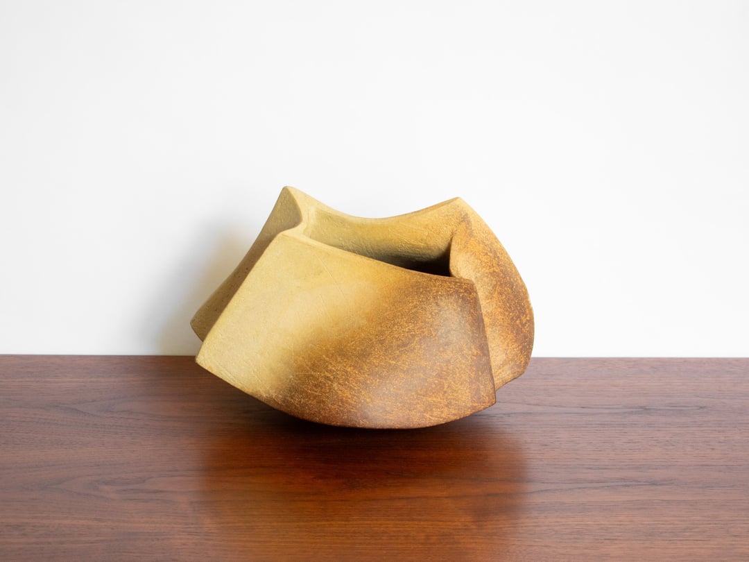 Large Ceramic Studio Slab Vase Reside Cambridge, MA