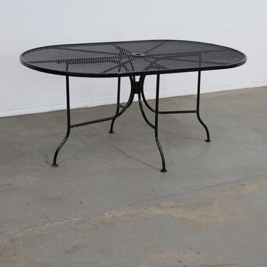 Mid-Century Outdoor Iron Salterini Oval 66" Dining Table 