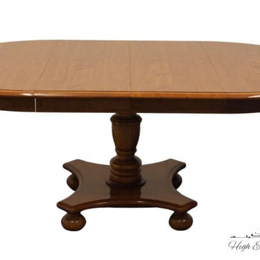 ETHAN ALLEN Heirloom Nutmeg Maple 74" Oval Pedestal Extension Dining Table 10-6113P 