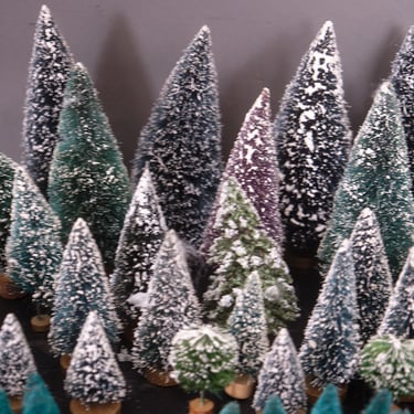 76 Vintage Bottle Brush Christmas Tree Collection. 