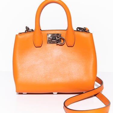 FERRAGAMO Orange Studio Box Bag